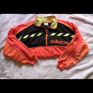 Adidas Vintage Retro Quarter Zip Sweater